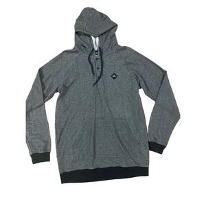 RVCA Mens gray hooded pullover sz medium